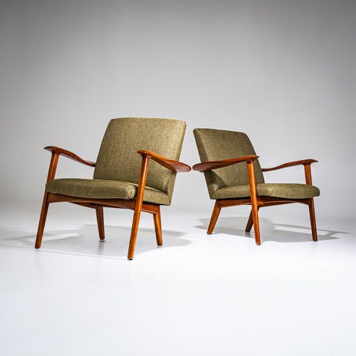 Pair of Lounge Chairs, Probably Italy, Mid-20th Century