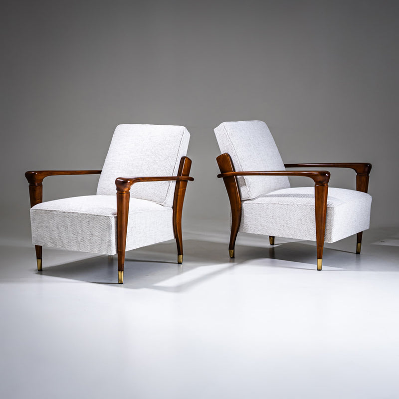 Pair of Lounge Chairs, Italy, Mid-20th Century