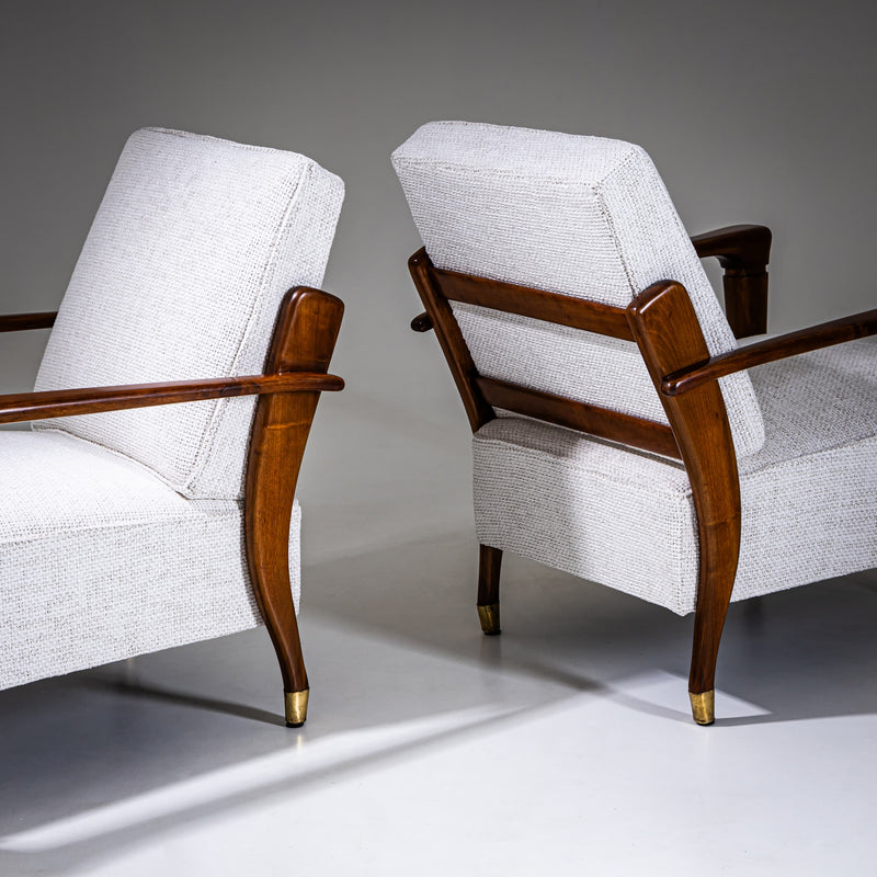Pair of Lounge Chairs, Italy, Mid-20th Century