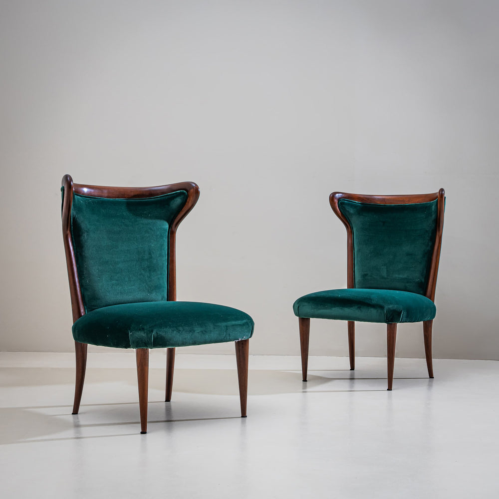 Pair of Lounge Chairs, Italy, 1950s