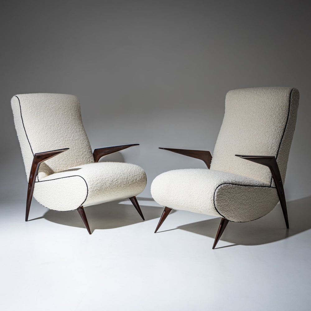 Pair of Lounge Chairs, Italy, Mid-20th Century