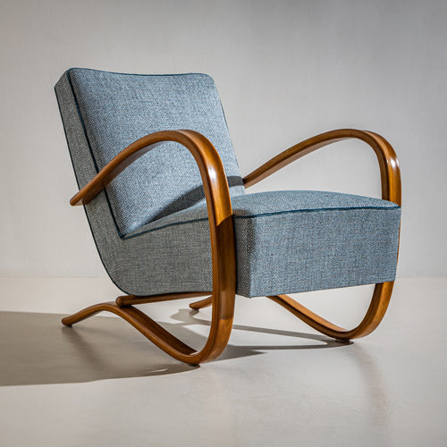 Pair of H-269 Lounge Chairs by Jindřich Halabala, Czechia, 1930s
