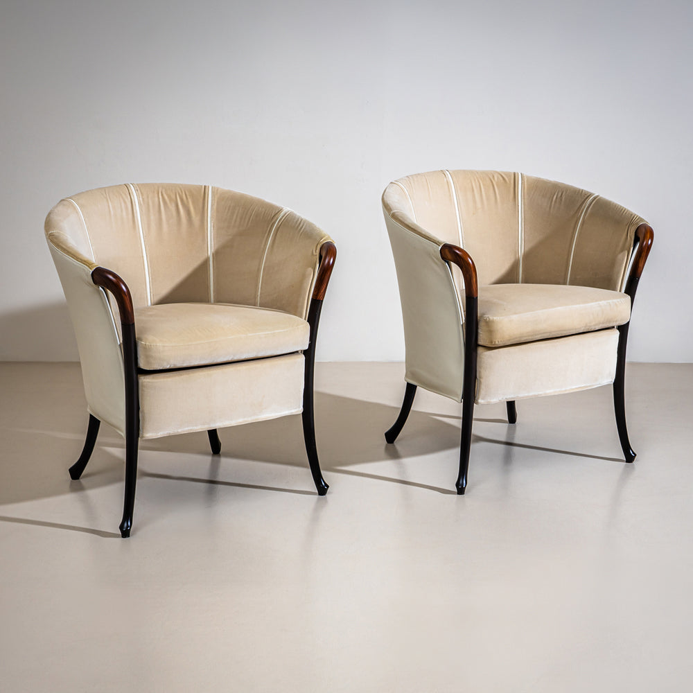 Pair of Progetti Armchairs, Model 63230 by Giorgetti, Italy, Late 20th / Early 21st Century