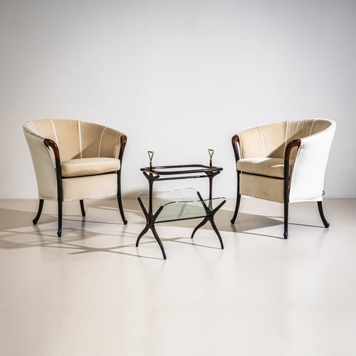 Pair of Progetti Armchairs, Model 63230 by Giorgetti, Italy, Late 20th / Early 21st Century