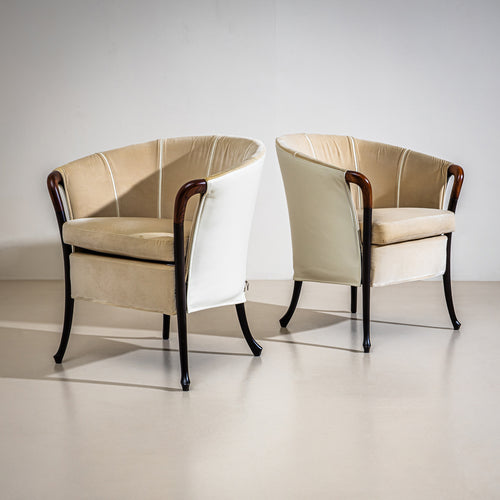 Pair of Progetti Armchairs, Model 63230 by Giorgetti, Italy, Late 20th / Early 21st Century