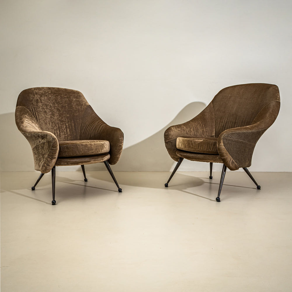 Pair of “Martingala” Lounge Chairs by Marco Zanuso for Arflex, Italy, circa 1954