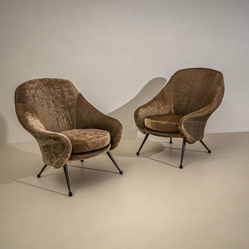 Pair of “Martingala” Lounge Chairs by Marco Zanuso for Arflex, Italy, circa 1954