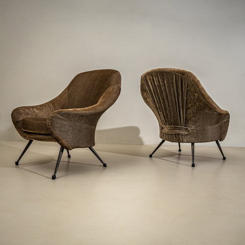 Pair of “Martingala” Lounge Chairs by Marco Zanuso for Arflex, Italy, circa 1954