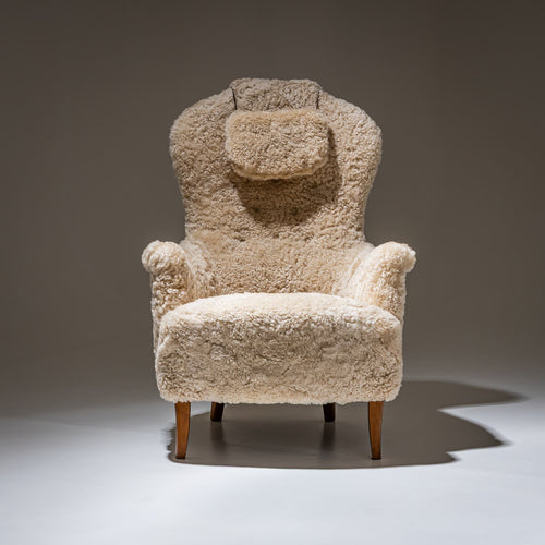 Pair of Lounge Chairs by Carl Malmsten for Möbel Komponerad AB, Sweden, Mid-20th Century