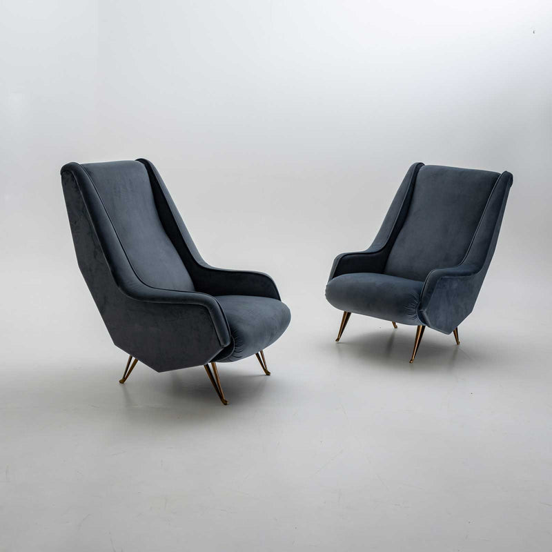 Pair of ISA Bergamo Armchairs, Italy 1960s