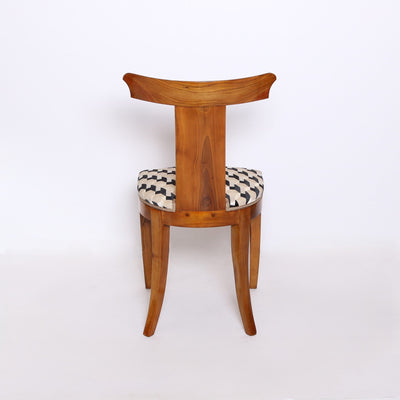 Set of Five Walnut Dining Chairs, Italy Mid-20th Century