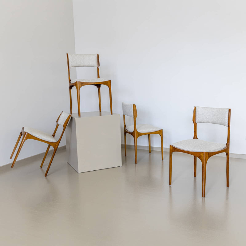 Set of four Elisabetta chairs by Giuseppe Gibelli for Sormani, Italy 1963