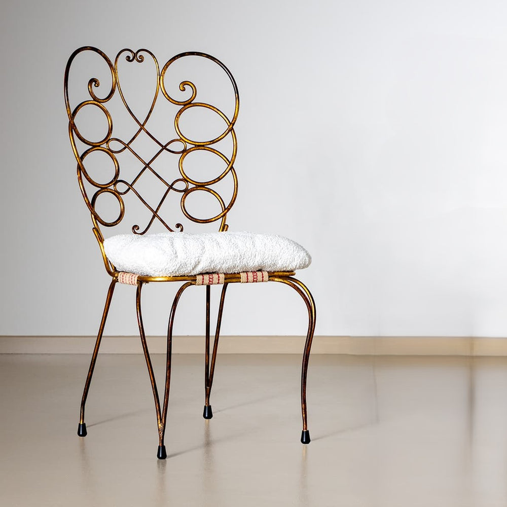 Single Metal Side Chair by Gio Ponti for Casa e Gardino, Italy 1950s