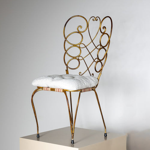 Single Metal Side Chair by Gio Ponti for Casa e Gardino, Italy 1950s