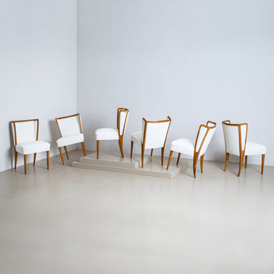 Set of six Side Chairs, Italy 1950s