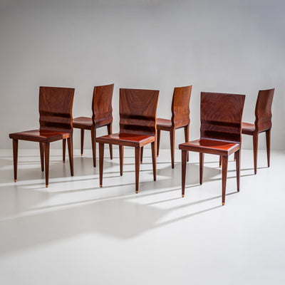 Set of seven Chairs, model ‘Diva’ by William Sawaya for Sawaya & Moroni, Milan, Italy, 1980s