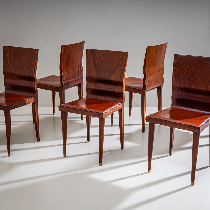 Set of seven Chairs, model ‘Diva’ by William Sawaya for Sawaya & Moroni, Milan, Italy, 1980s