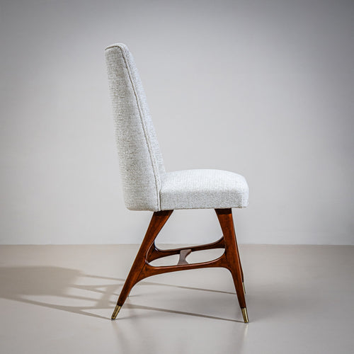 Set of Six Side Chairs, attributed to Melchiorre Bega (1898–1976), Italy, 1950s