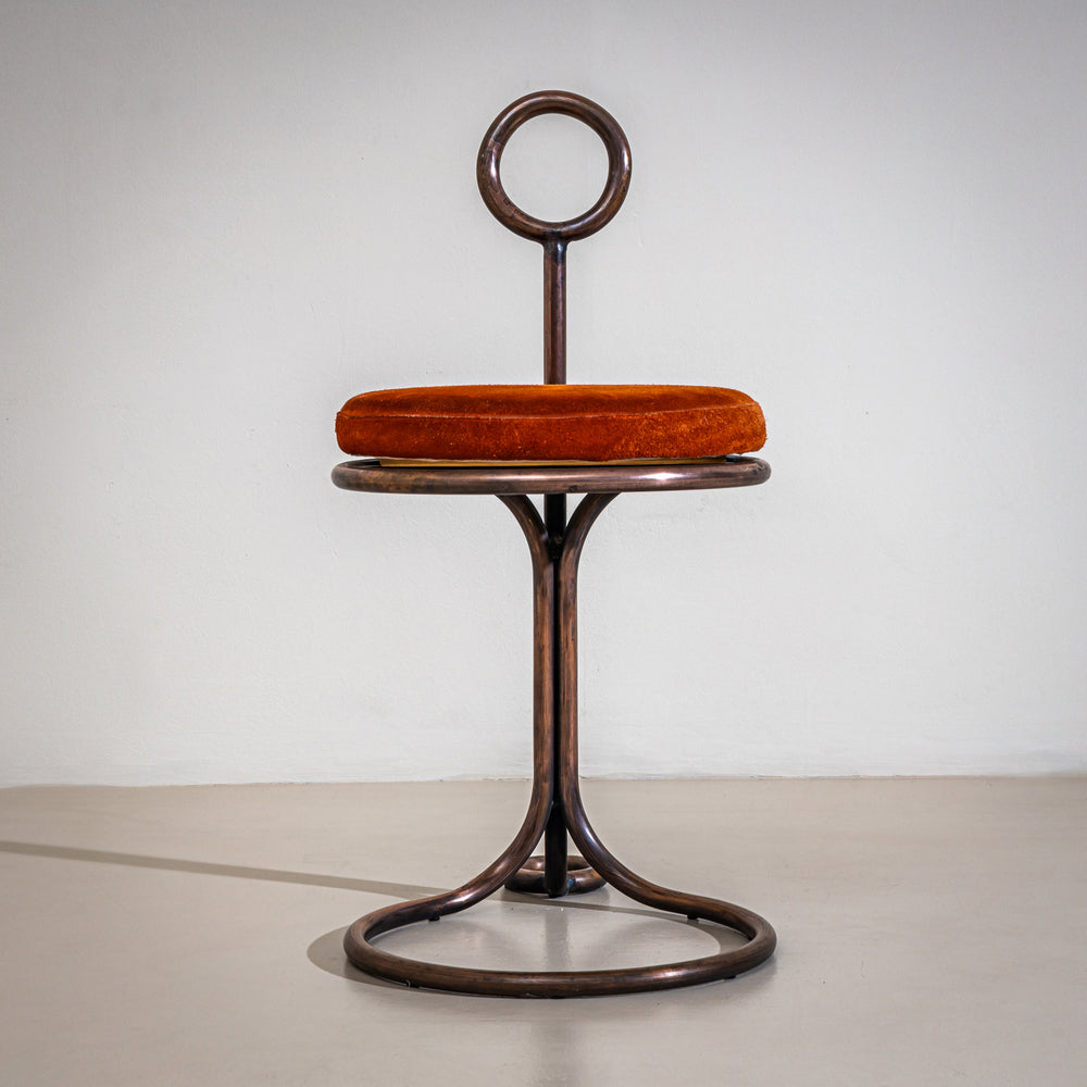 Sculptural Metal Stool, probably Italy, Late 20th Century
