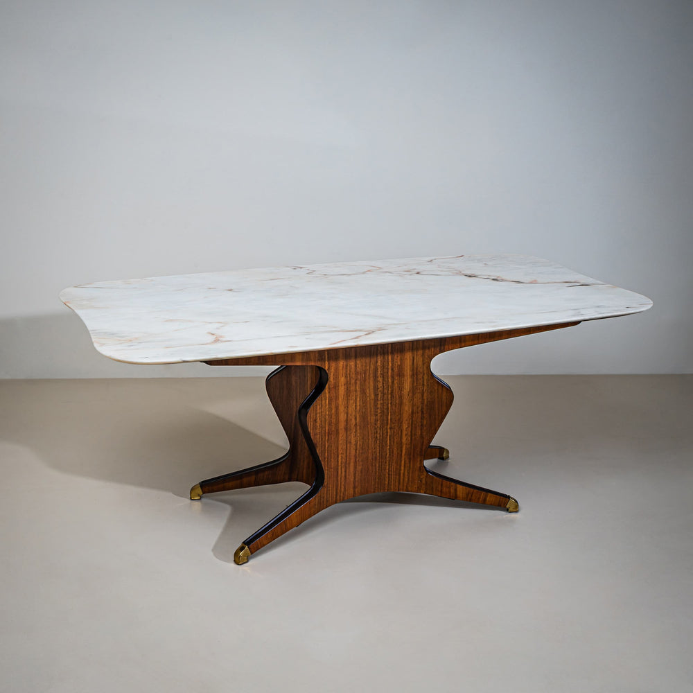Dining Table with Onyx Top by Osvaldo Borsani, Italy, 1950s