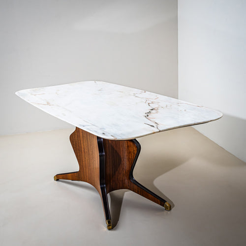 Dining Table with Onyx Top by Osvaldo Borsani, Italy, 1950s