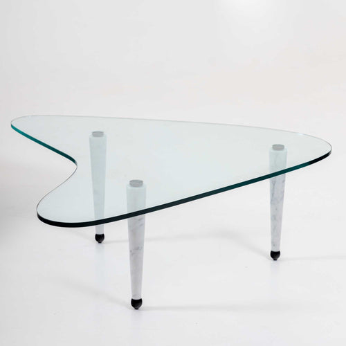 Coffee table with marble legs, Italy 20th century