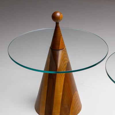 Pair of conical Side Tables, Italy 21st Century