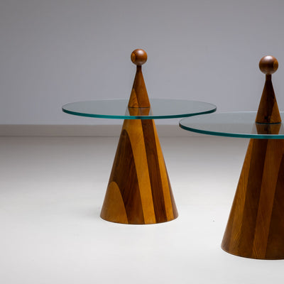Pair of conical Side Tables, Italy 21st Century