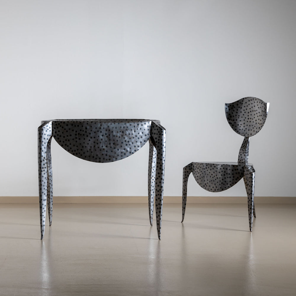 André Dubreuil (1951-2022), Paris Table and Chair, France, designed in 1988