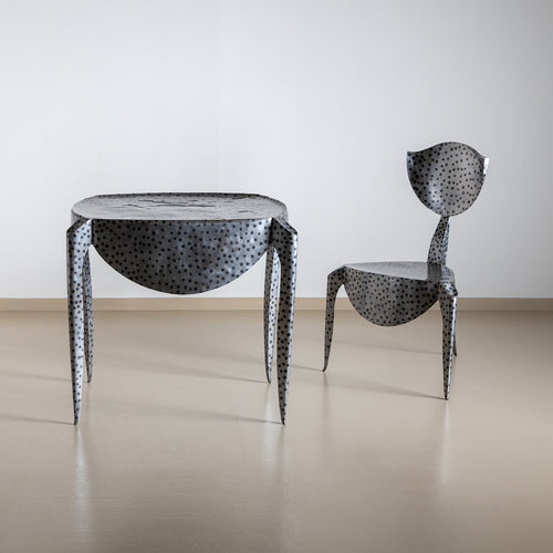 André Dubreuil (1951-2022), Paris Table and Chair, France, designed in 1988