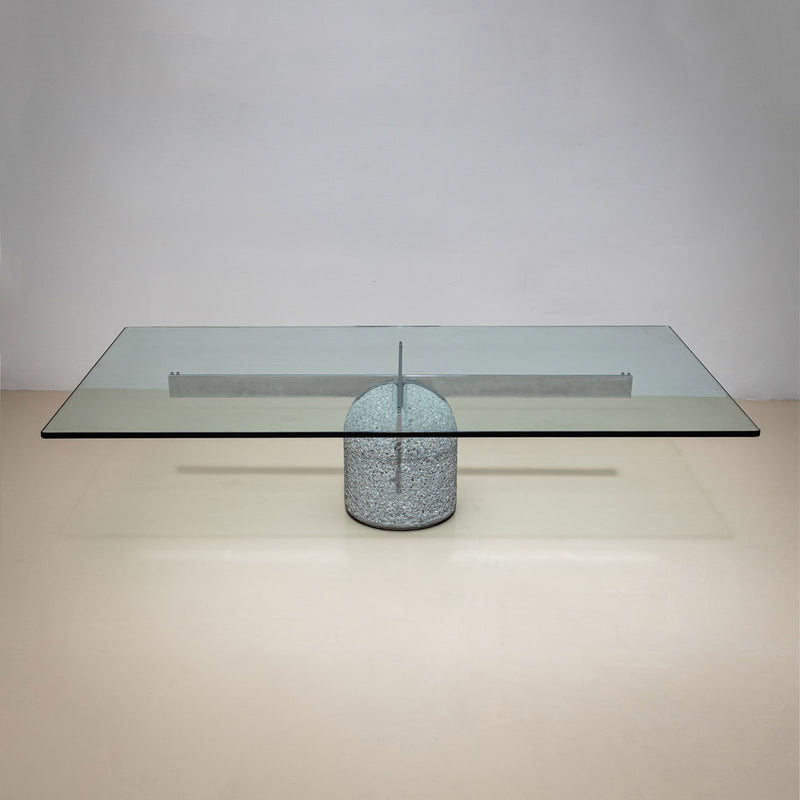 “Paracarro” Coffee Table by Giovanni Offredi for Saporiti, Italy, 1970s