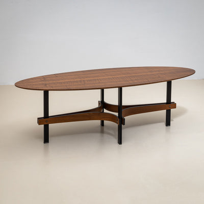 Oval Coffee Tables, attributed to Guglielmo Ulrich, Italy, 1950s