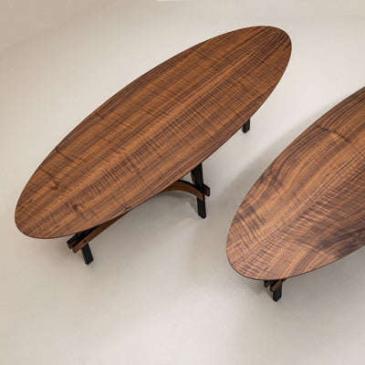 Oval Coffee Tables, attributed to Guglielmo Ulrich, Italy, 1950s