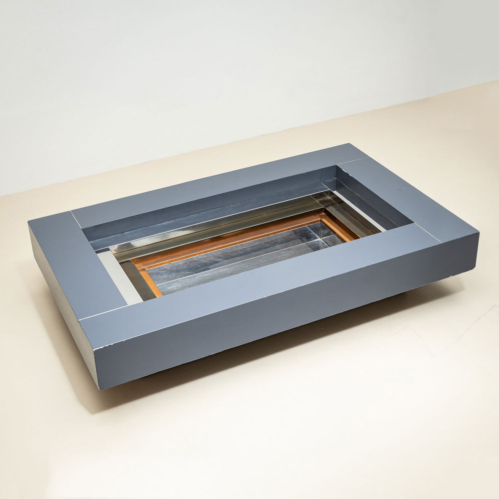 Rectangular Coffee Table, attributed to Alain Delon for Maison Jansen, France, 1970s