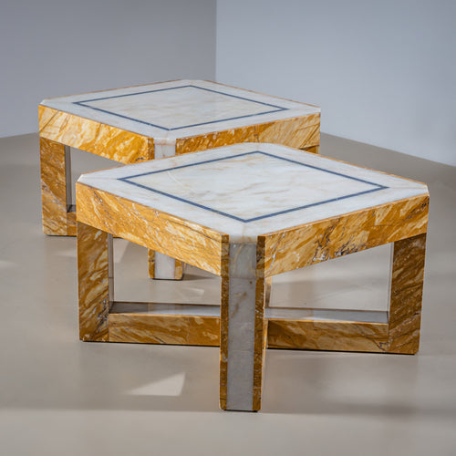Pair of Marble Coffee Tables, Italy, Mid-20th Century