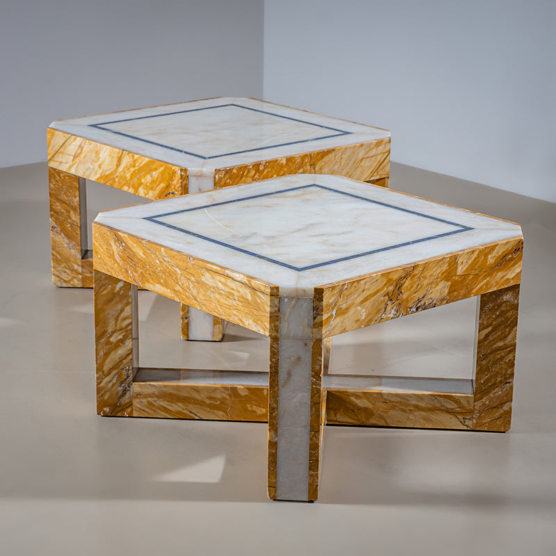 Pair of Marble Coffee Tables, Italy, Mid-20th Century