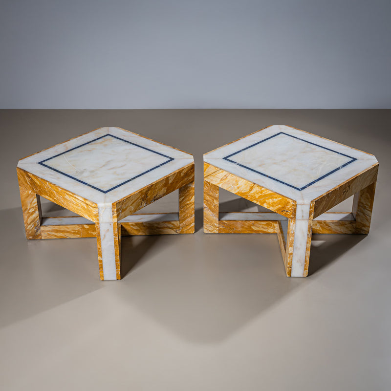 Pair of Marble Coffee Tables, Italy, Mid-20th Century