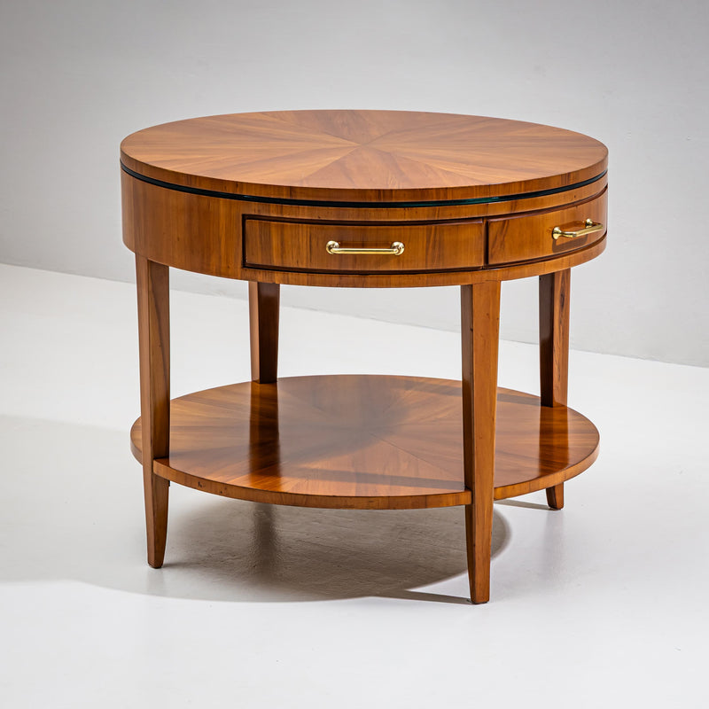 Pair of Side Tables with Hidden Glass Tops, Probably Italy, Mid-20th Century