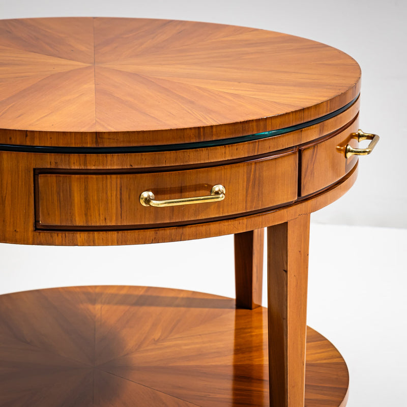 Pair of Side Tables with Hidden Glass Tops, Probably Italy, Mid-20th Century