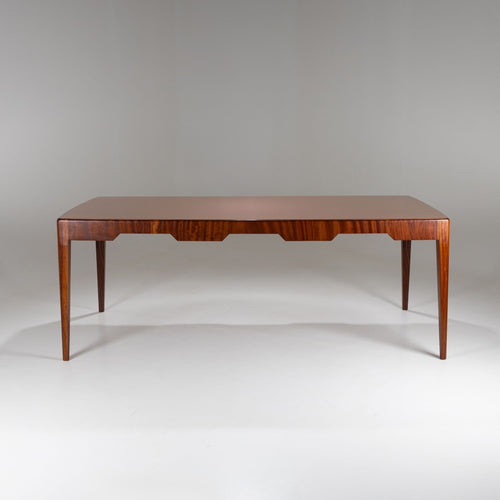 Sculptural Dining Table with Glass Top, Italy, Mid-20th Century