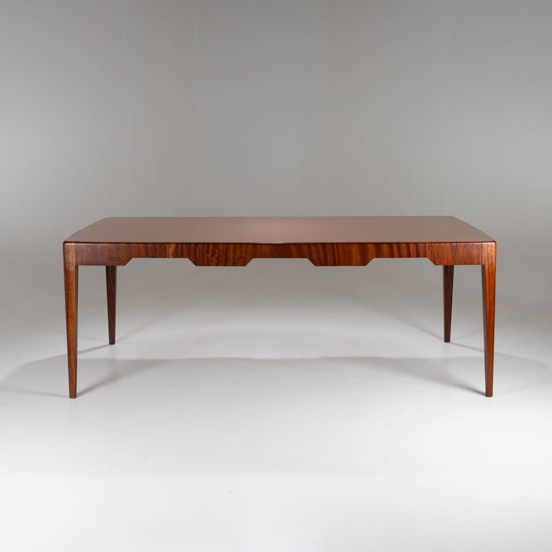 Sculptural Dining Table with Glass Top, Italy, Mid-20th Century