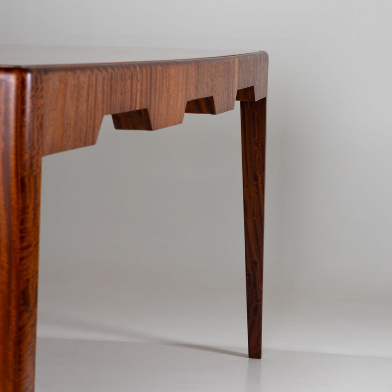 Sculptural Dining Table with Glass Top, Italy, Mid-20th Century