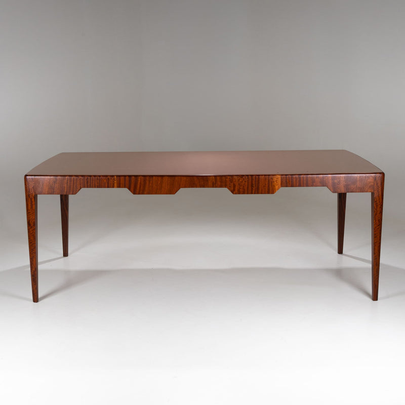 Sculptural Dining Table with Glass Top, Italy, Mid-20th Century