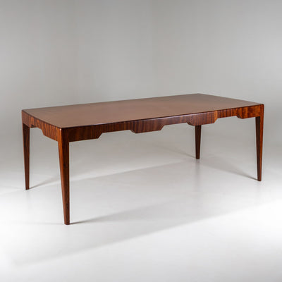 Sculptural Dining Table with Glass Top, Italy, Mid-20th Century