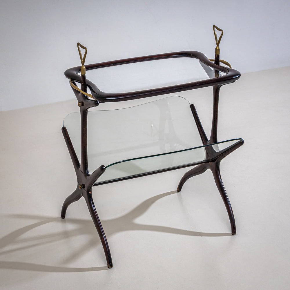 Side Table with Magazine Rack attributed to Cesare Lacca, Italy, 1950s