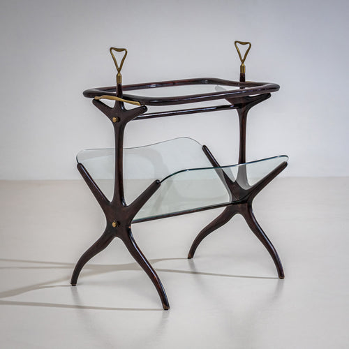 Side Table with Magazine Rack attributed to Cesare Lacca, Italy, 1950s