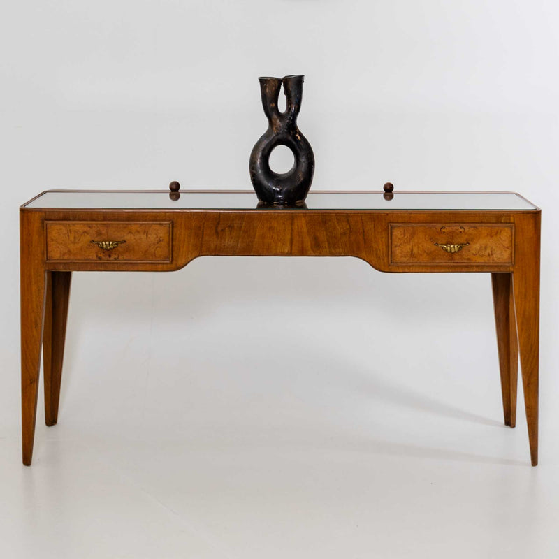 Console Table with Glass Top, Italy, Mid-20th Century
