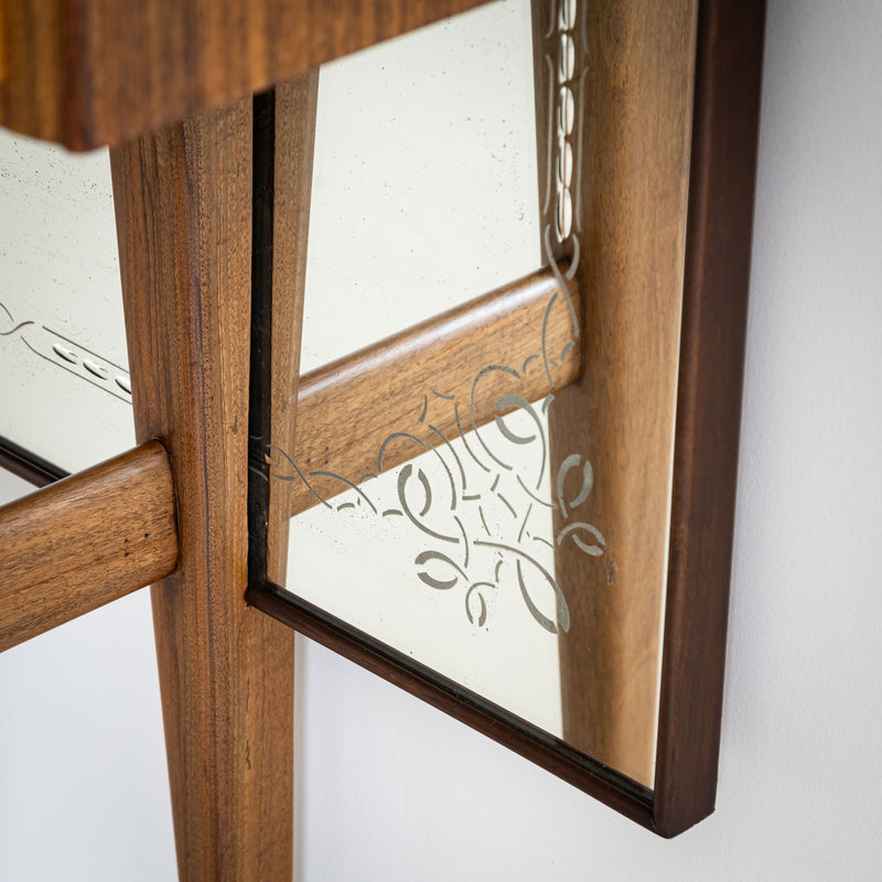 Mirror Console Table, attributed to Andrea Gusmai, Italy 1950s