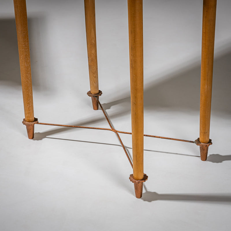 Pair of Wall Consoles with Marble Tops, attributed to Ugo la Pietra, Italy, Mid-20th Century