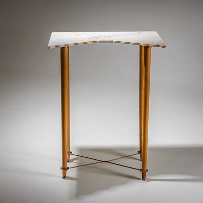 Pair of Wall Consoles with Marble Tops, attributed to Ugo la Pietra, Italy, Mid-20th Century